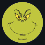 Wie das Grinch Weihnachtsfest zurechtkommt Runder Aufkleber<br><div class="desc">Ohne The Grinch sind die Ferien nicht komplett!  WIE DIE GRINCH STOLE CHRISTMAS eine klassische Geschichte einer Stadt namens Who-ville ist und wie der Weihnachtsgeist auch die kältesten Herzen schmelzen kann.</div>