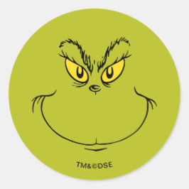 Wie das Grinch Weihnachtsfest zurechtkommt Runder Aufkleber