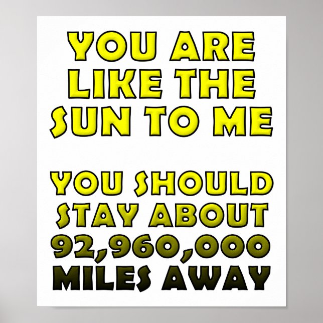 Wie das sonnenwitzige Poster (Vorne)