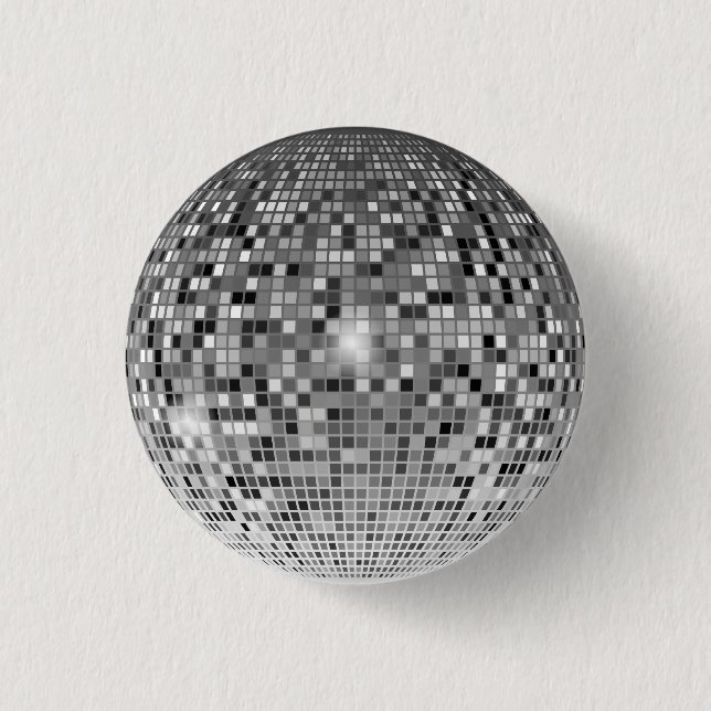 Wie der 70er: Retro Disco Ball Button (Vorderseite)