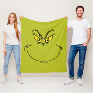 Wie der Grinch Weihnachten gestohlen hat Gesicht Fleecedecke