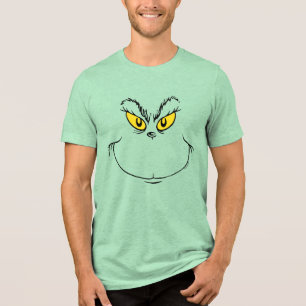 Wie der Grinch Weihnachten gestohlen hat Gesicht Tri-Blend Shirt