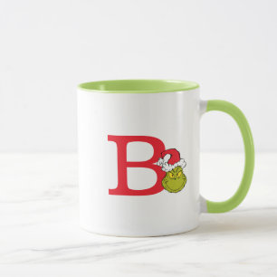 Wie der Grinch Weihnachten stahl Monogramm B Tasse