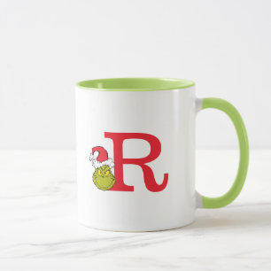 Wie der Grinch Weihnachten stahl Monogramm R Tasse