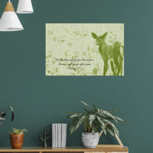 Wie der Hirsch nach Wasser lechzt Psalm Poster