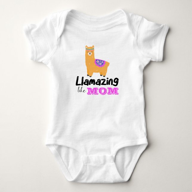 Wie der Muttertag der Mama Baby Strampler (Vorderseite)