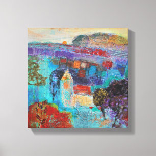 Wie der Sun 2013 hinuntergeht Leinwanddruck