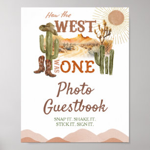 Wie der Westen ein Cowboy-Foto-Gästebuch war Poster