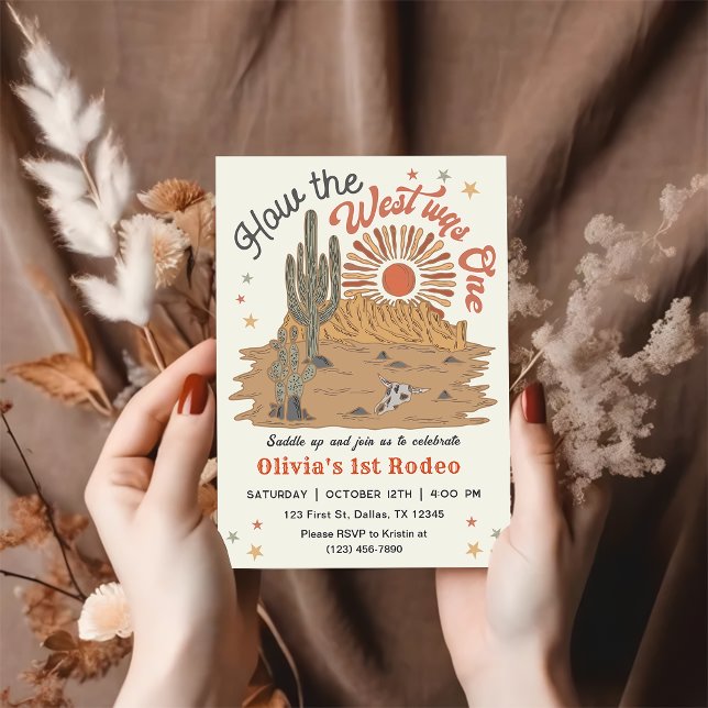 Wie der Westen eins meiner ersten Rodeo 1. Geburts Einladung (Von Creator hochgeladen)