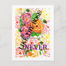 Wie die Rose niemals Postkarte