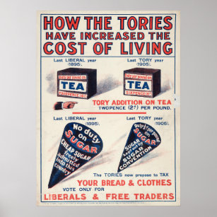 Wie die Torys die Lebenshaltungskosten erhöht habe Poster