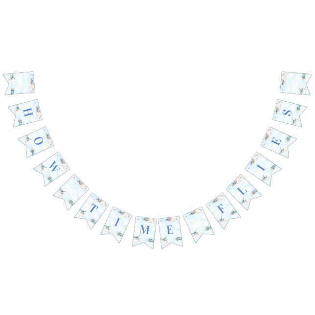 Wie die Zeit fliegt Spielzeug Flugzeug Reise Thema Wimpelkette (Alle)