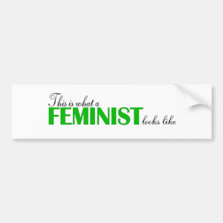 Wie dieses ist, was ein Feminist aussieht Autoaufkleber