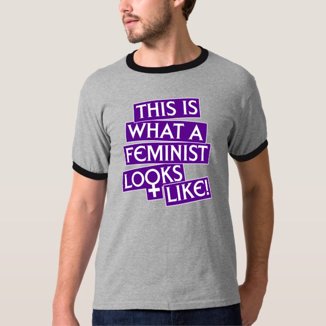 Wie dieses ist, was ein Feminist aussieht T-Shirt (Vorderseite)
