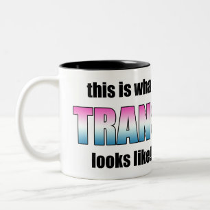 Wie dieses ist, was Transport aussieht! Zweifarbige Tasse