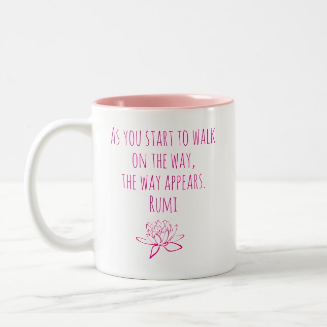 Wie du beginnst - Rumi Zweifarbige Tasse (Links)