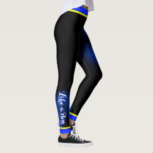 Wie ein Boss Blue Dot Muster auf BLACK oder Ihr Co Leggings