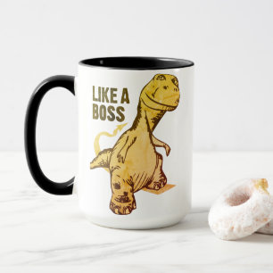 Wie ein Boss-Dinosaurier-Meme  Grunge Tasse