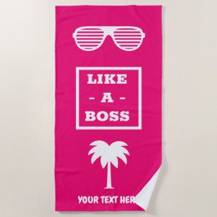 Wie ein Boss lustiges Badetuch für ihn oder ihn