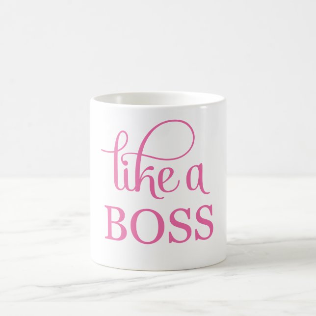 Wie ein Boss Pink Tasse (Mittel)