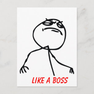 Wie ein Boss Postkarte