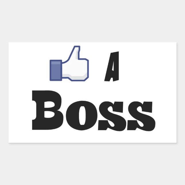 Wie ein Boss Rechteckiger Aufkleber (Vorderseite)