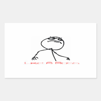 Wie ein Boss Rechteckiger Aufkleber