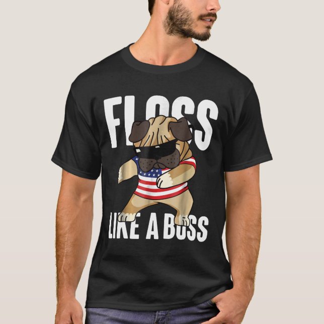 Wie ein Boss-Shirt ein lustiger Mops, der den Hund T-Shirt (Vorderseite)