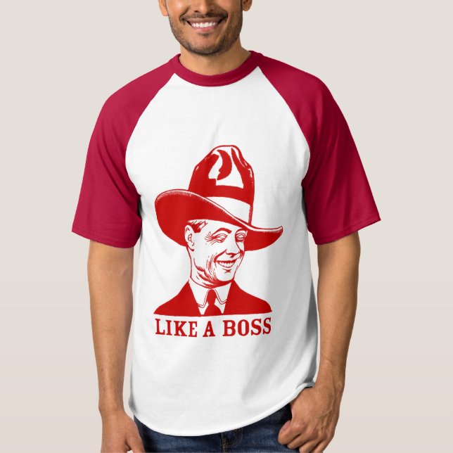 "WIE ein CHEF" der Raglan-Baseball-T - Shirt (Vorderseite)