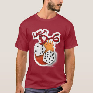 Wie ein D-6-Würfel Brettspiel-Spieler Lustiger Slo T-Shirt