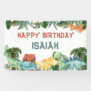 Wie ein Dinosaurier Geburtstag Personalized Banner