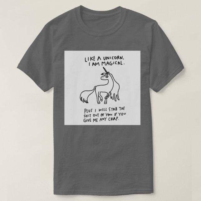 Wie ein Einhorn bin ich magisch T-Shirt (Design vorne)