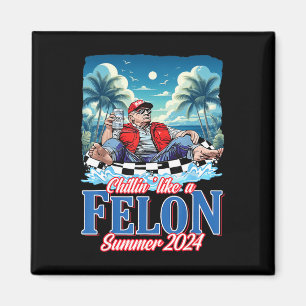 Wie ein Felon Funny Trump Sommer 2024 Magnet