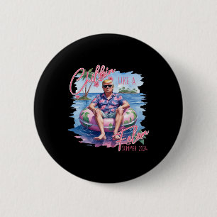 Wie ein Felon Summer 2024 Funny Trump 2024 Button