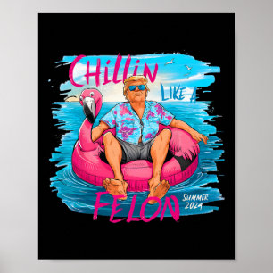 Wie ein Felon Trump für Präsident 2024 1 Poster