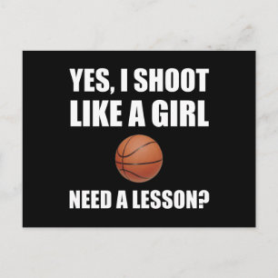 Wie ein Girl Basketball Postkarte