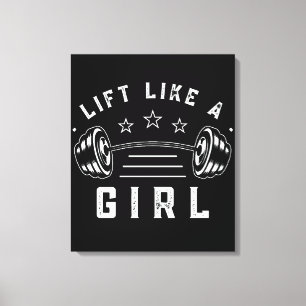 Wie ein Girl-Gym-Zitat Leinwanddruck