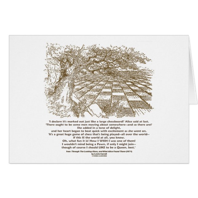 Wie ein großes Schachbrett-Spiel von (Vorderseite (Horizontal))