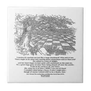 Wie ein großes Schachbrett-Spiel von Fliese