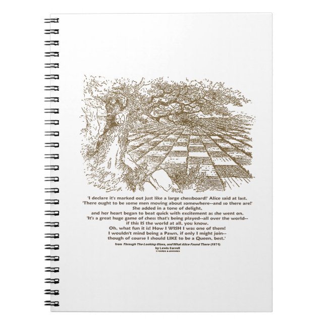 Wie ein großes Schachspiel im Wunderland Notizblock (Vorderseite)