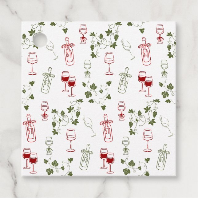 Wie ein guter Wein mit dem Alter wird Geschenkanhänger (Vorderseite)