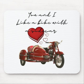 Wie ein Kraftrad mit Nebenkraftwagen Mousepad