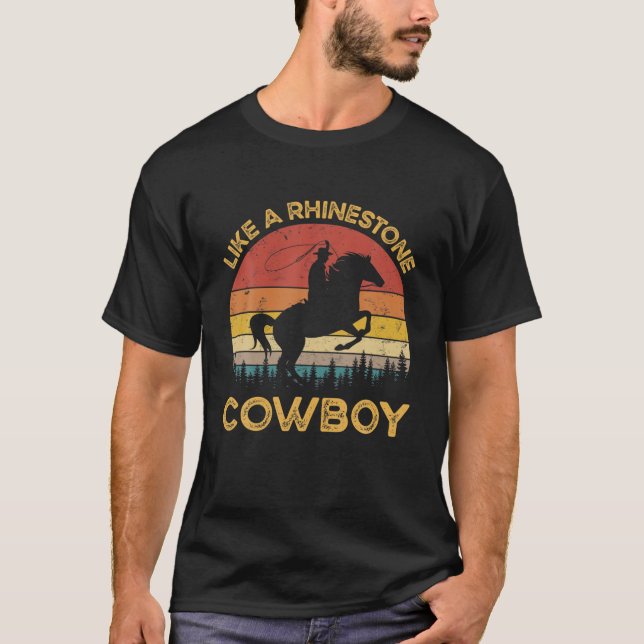Wie ein Kristall Cowboy im südlichen Western T-Shirt (Vorderseite)