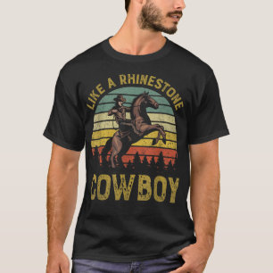 Wie ein Kristall Cowboy Vintag Western Rodeo Cou T-Shirt