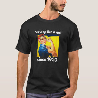 Wie ein Mädchen seit 1920 100 Jahre Frauen T-Shirt