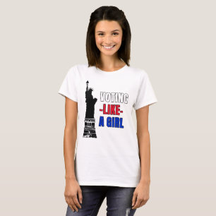 Wie ein Mädchen stimmen T-Shirt