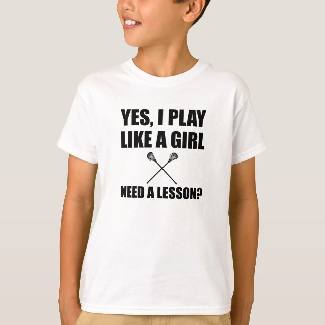 Wie ein MädchenLacrosse T-Shirt (Vorderseite)
