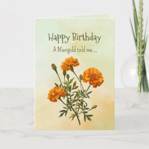 Wie ein Marigold Ihre Geburtstagspersonen Karte