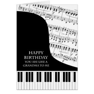 Wie ein Oma für mich Piano und Musik Geburtstag