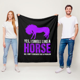 Wie ein Pferd riechen ist kein Problem  Fleecedecke